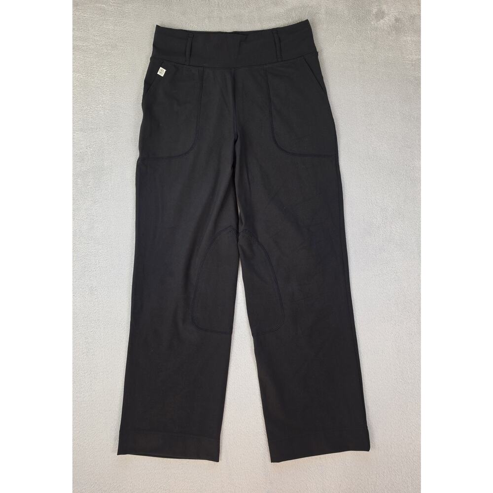 MILREY Women’s Black Wide Leg Cropped Pants Size M Athletic Stretch Casual